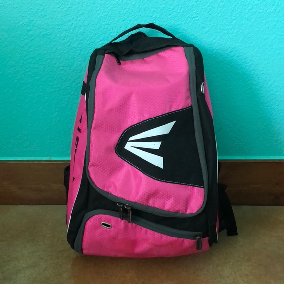 pink softball backpack